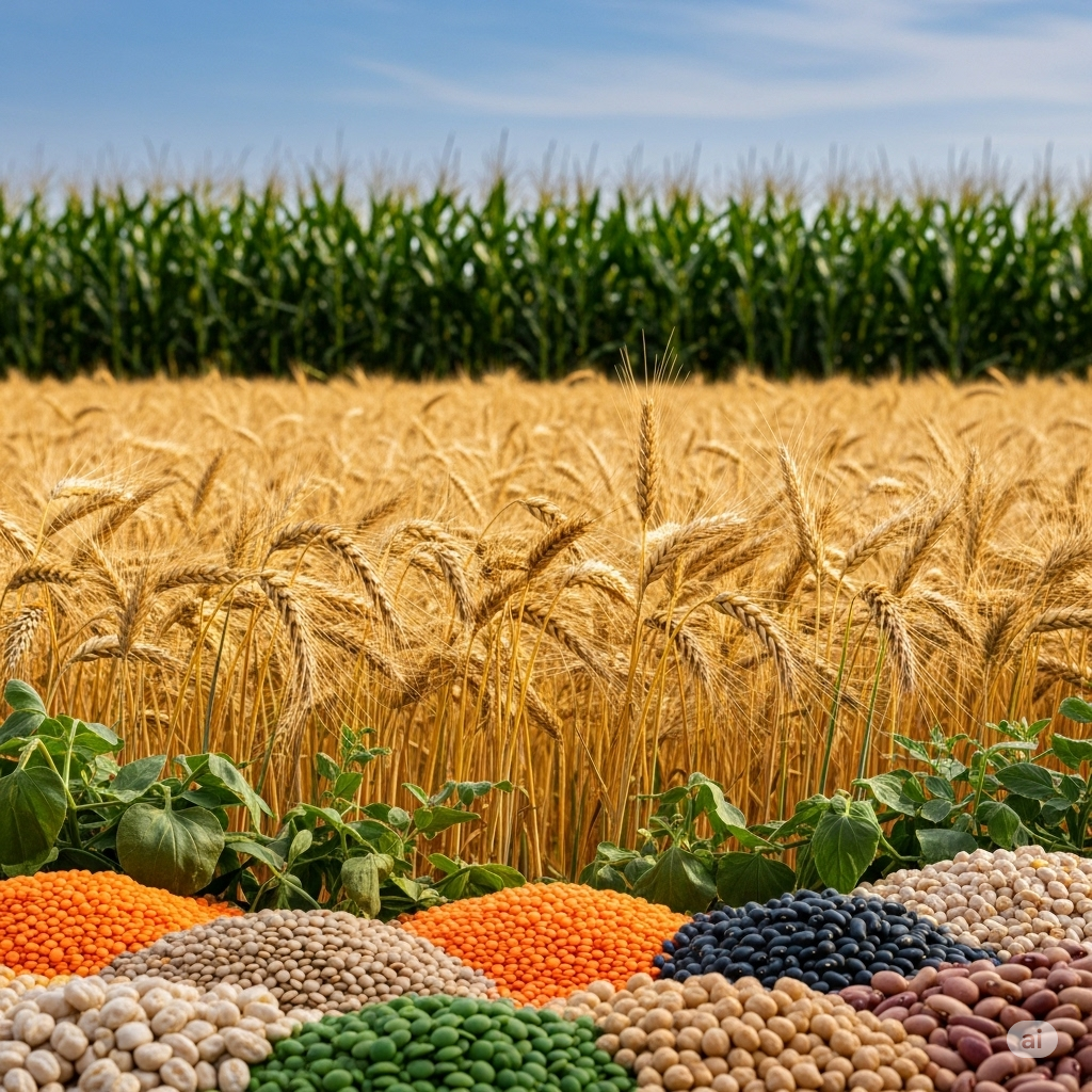 Wheat, Maize and Pulses bulk grains